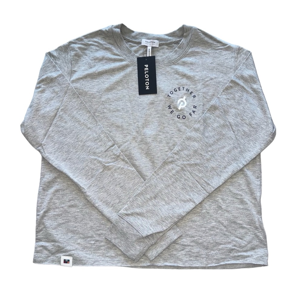 NWT Peloton Together We Go Far Cropped Long Sleeve T-Shirt